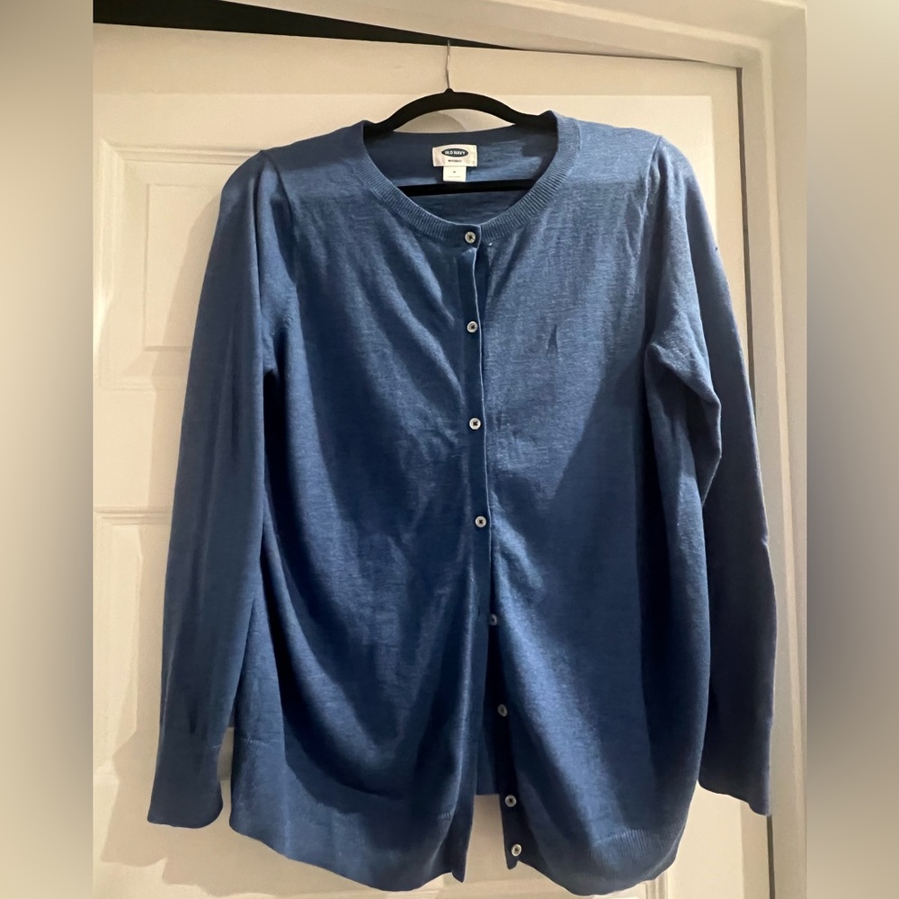 Old Navy, Size maternity medium, Blue Button-Up Cardigan